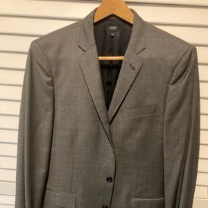 J. Crew Ludlow Gray Sharkskin Suit Jacket 40R